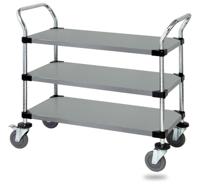 Quantum WRSC-2460-3SS Utility Cart, 60"W x 24"D x 37-1/2"H, 1200 lb capacity, Stainless